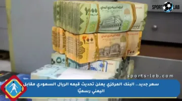 سعر جديد.. البنك المركزي يعلن تحديث قيمة الريال السعودي مقابل اليمني رسميًا